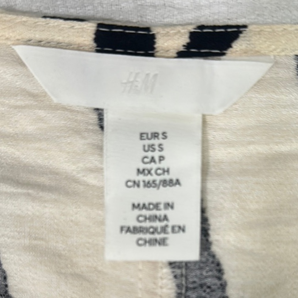 H&M Zebra Stipe Wrap Mini Sundress Vacation - Picture 2 of 9